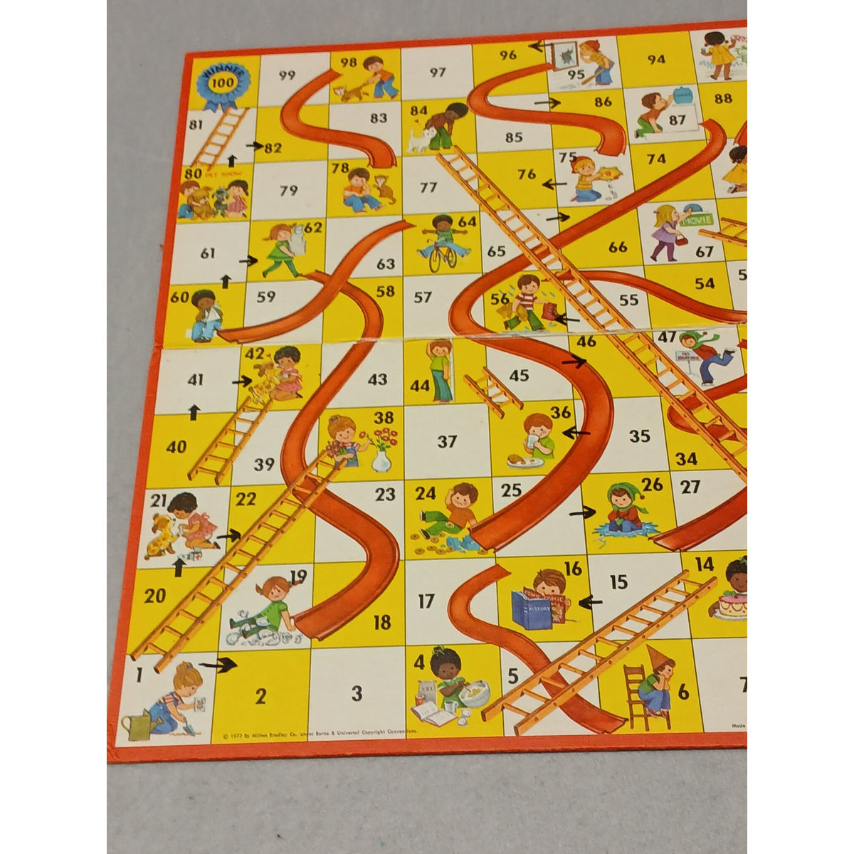 Milton Bradley Company CHUTES & LADDERS Vintage Board Game