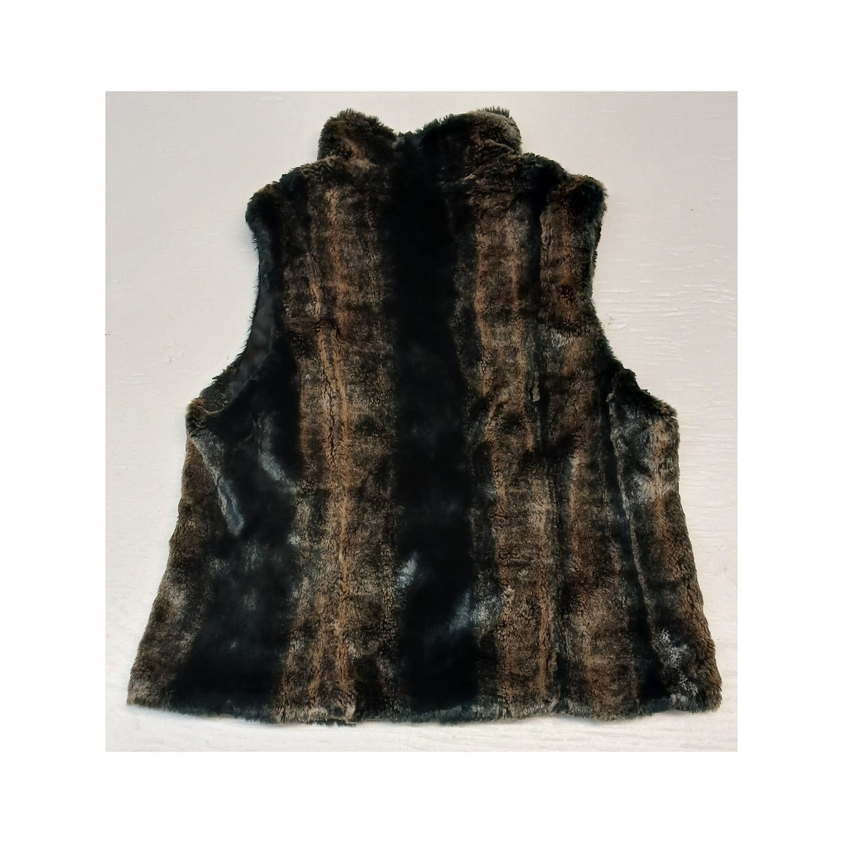 Brown (M) Luxurious Sleeveless Gilet Winter Genuine Fur Vest