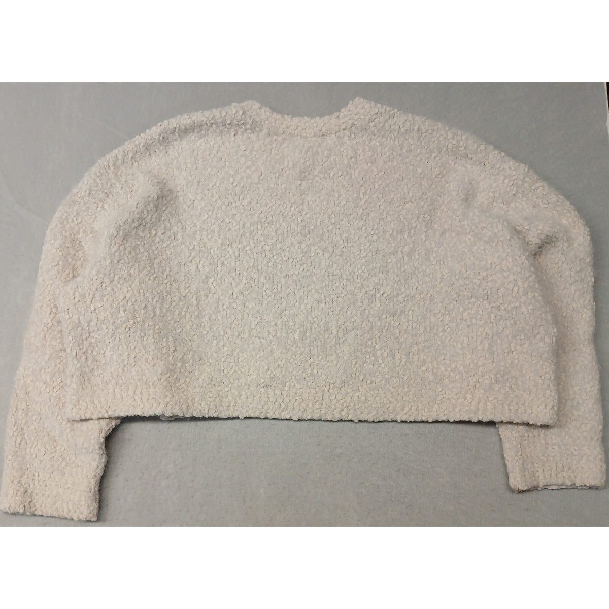 Arizona (2XL) Women's Ivory Knitted Stretch Pullover Crop Sweater