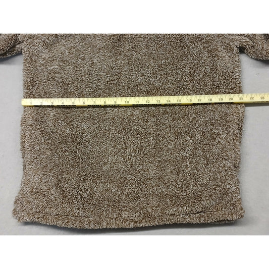 Alpine Sherpa (Medium) Brown Quarter Zip Pullover Sweatshirt