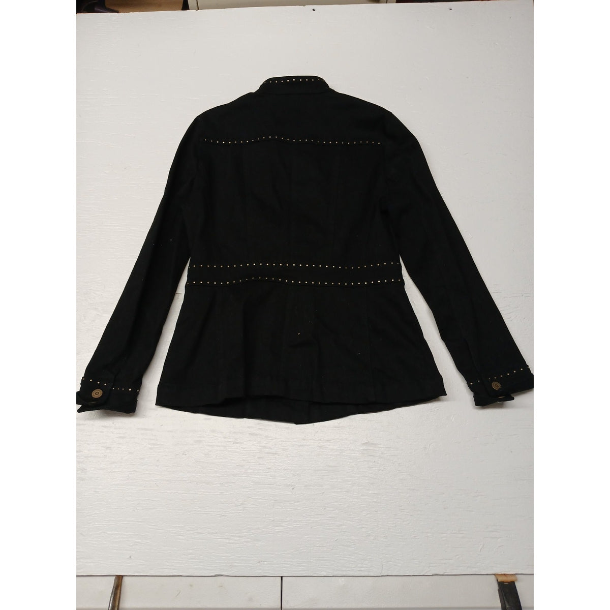 White House Black Market All Black (8) Women's Coat