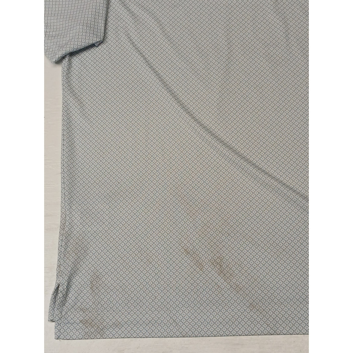 Foot Joy (XL) White Diamond Plaid Button Polo Collar Shirt