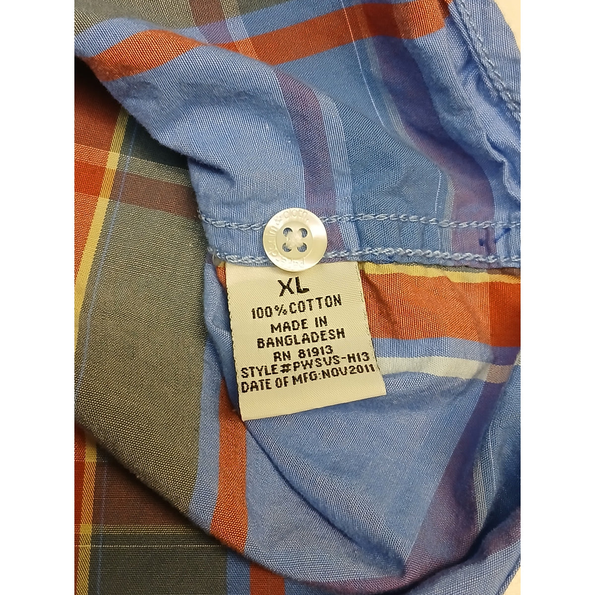 Paper Denim & Cloth (XL) Multi-Plaid Button Dress Shirt