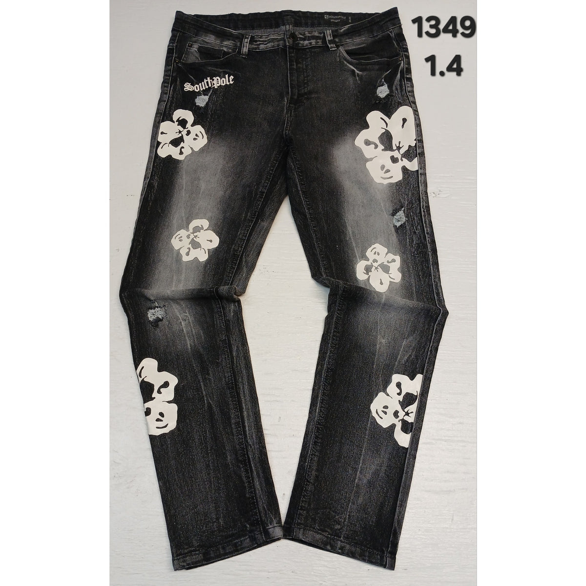 Southpole (36x30) Black Skinny Straight Denim Jeans