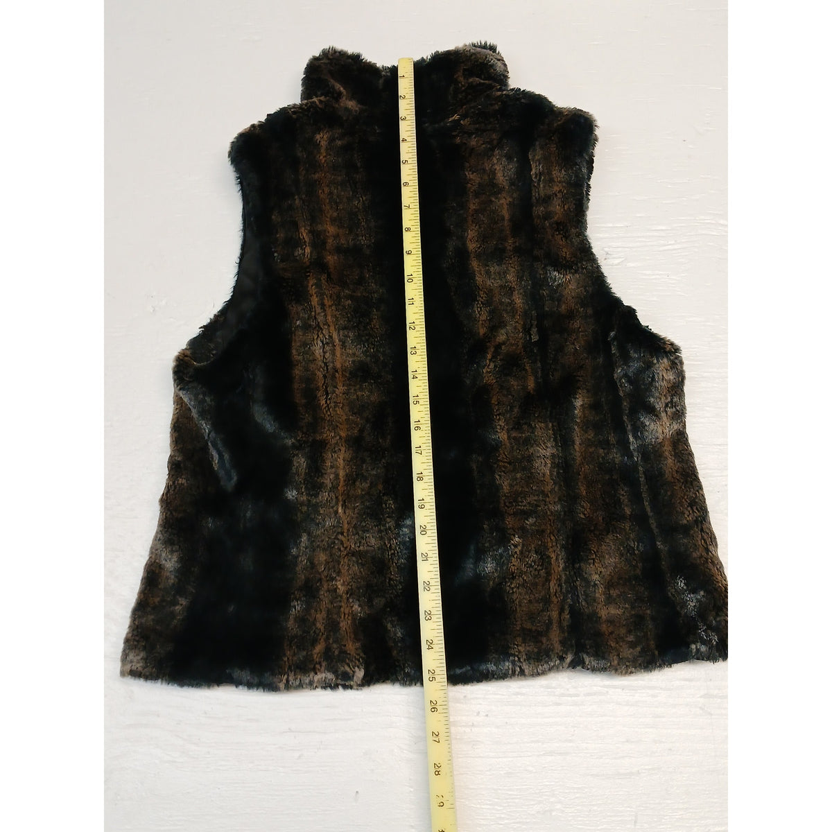 Brown (M) Luxurious Sleeveless Gilet Winter Genuine Fur Vest