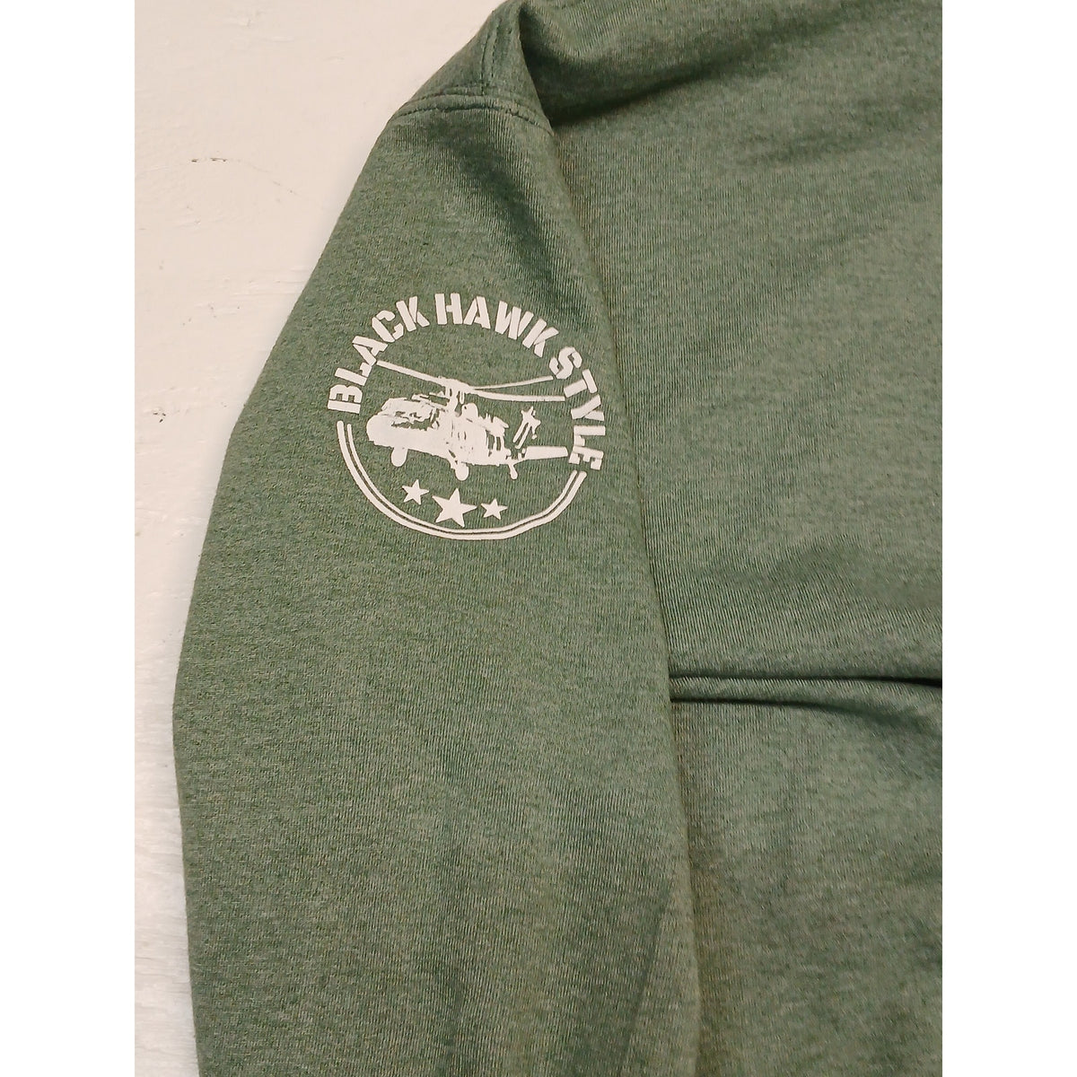 Black Hawk Style (24x23") Green Pouch Pocket Pullover Hoodie