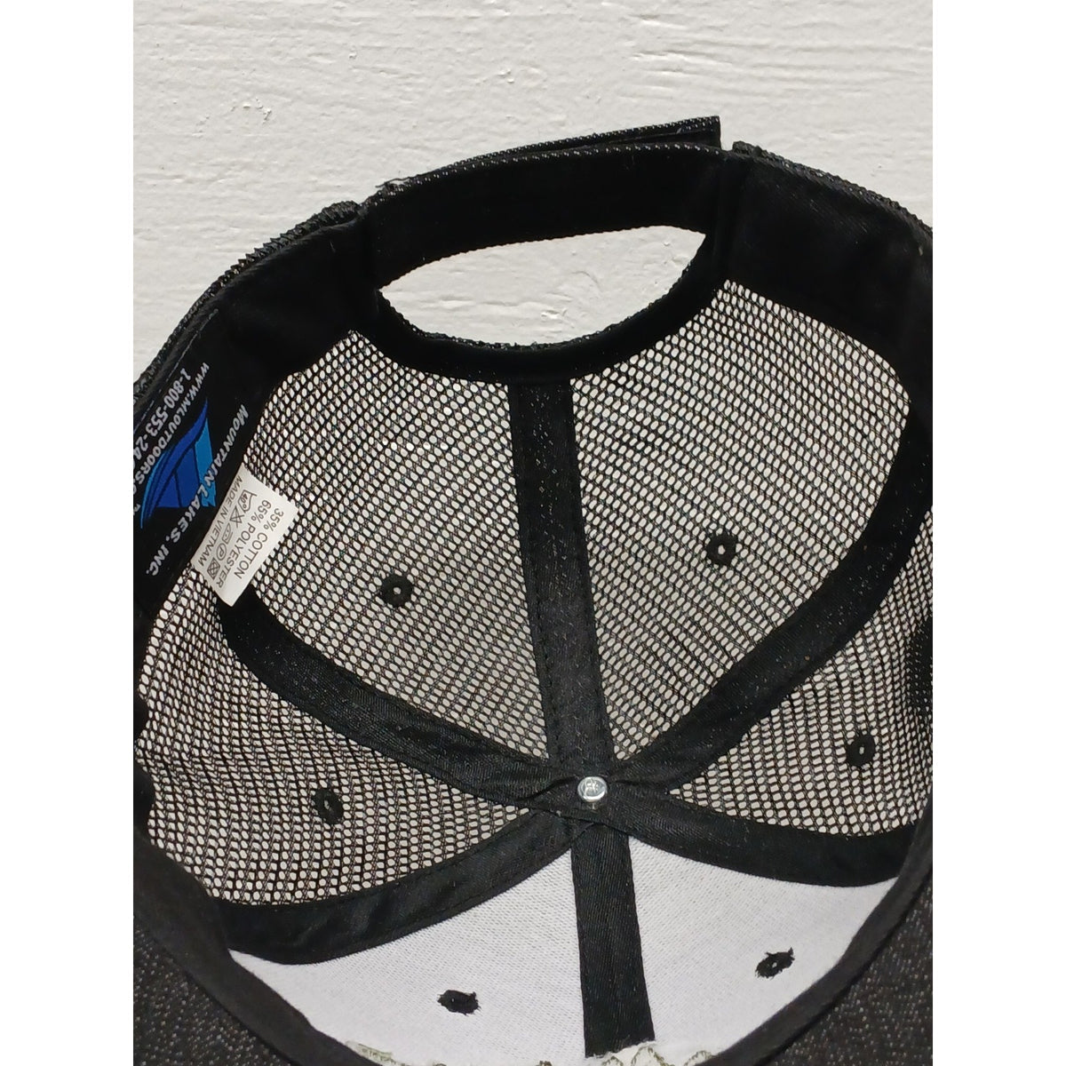 Mountain Lakes (OSFM) Black Denim Snapback Mesh Cap