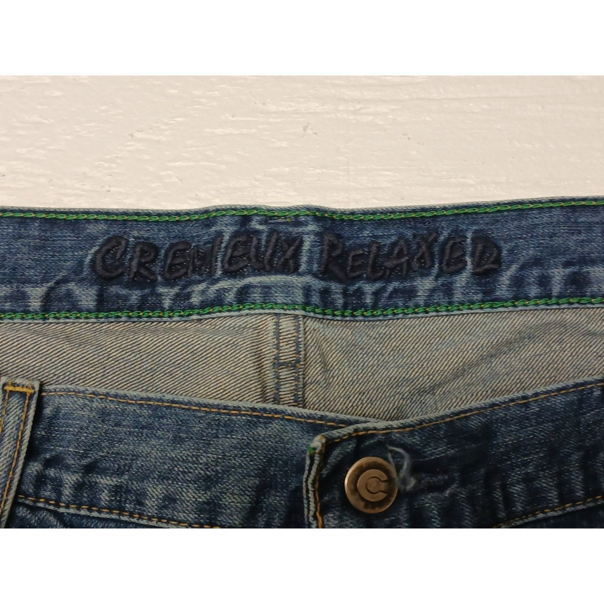 Cremieux (40x32) Relaxed Baggy Straight Fit Blue Denim Jeans