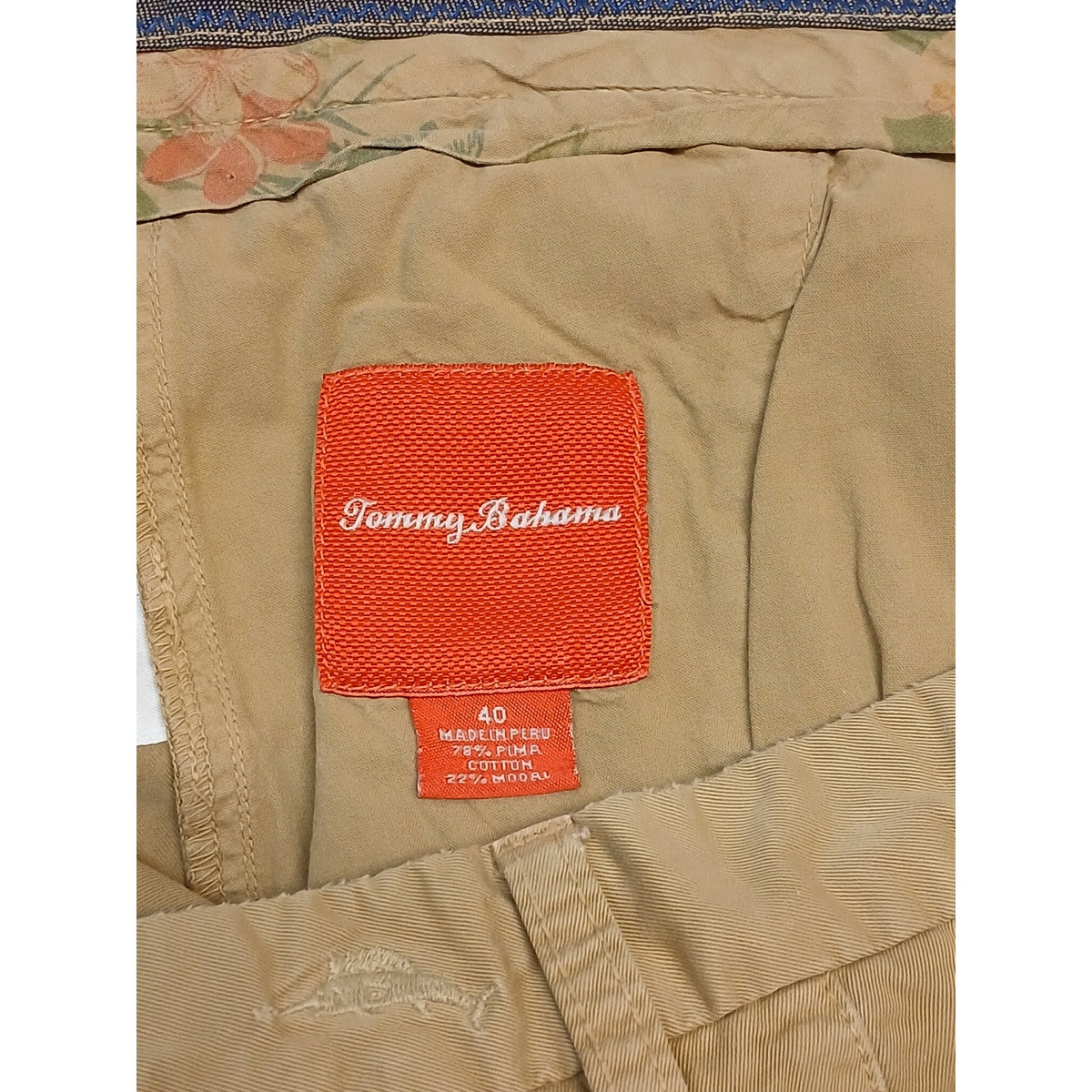 Tommy Bahama (40) Tan Casual Relaxed Fit Khaki Chino Shorts