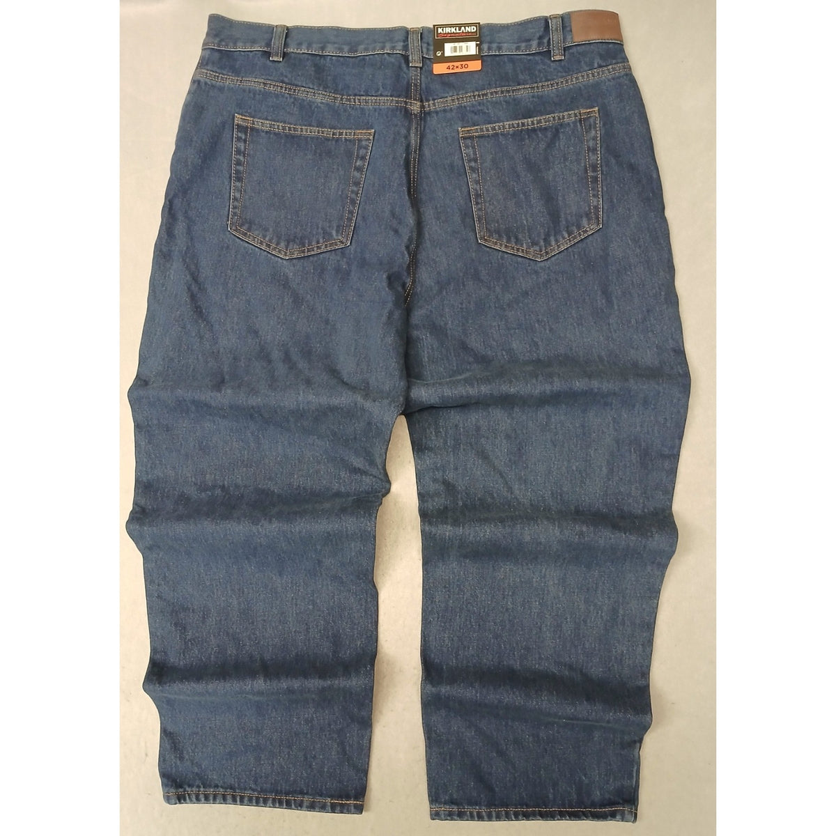 Kirkland (42x30) Men's Straight Leg Blue Denim Jeans