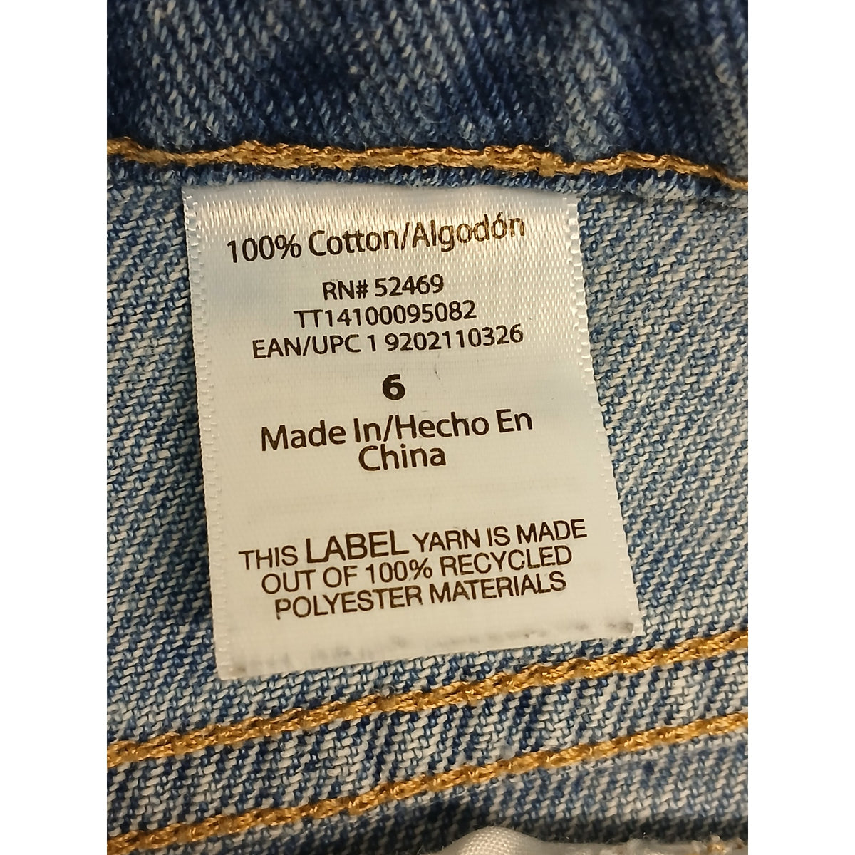 Time & Tru (6) High Rise Distressed Blue Denim Shorts