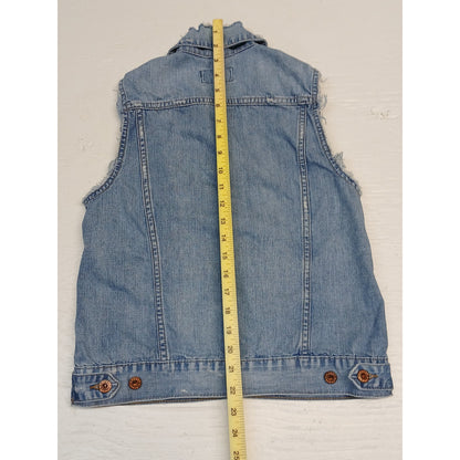 Lucky Brand (Small) Vintage Tomboy Trucker Light Denim Vest