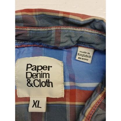 Paper Denim & Cloth (XL) Multi-Plaid Button Dress Shirt
