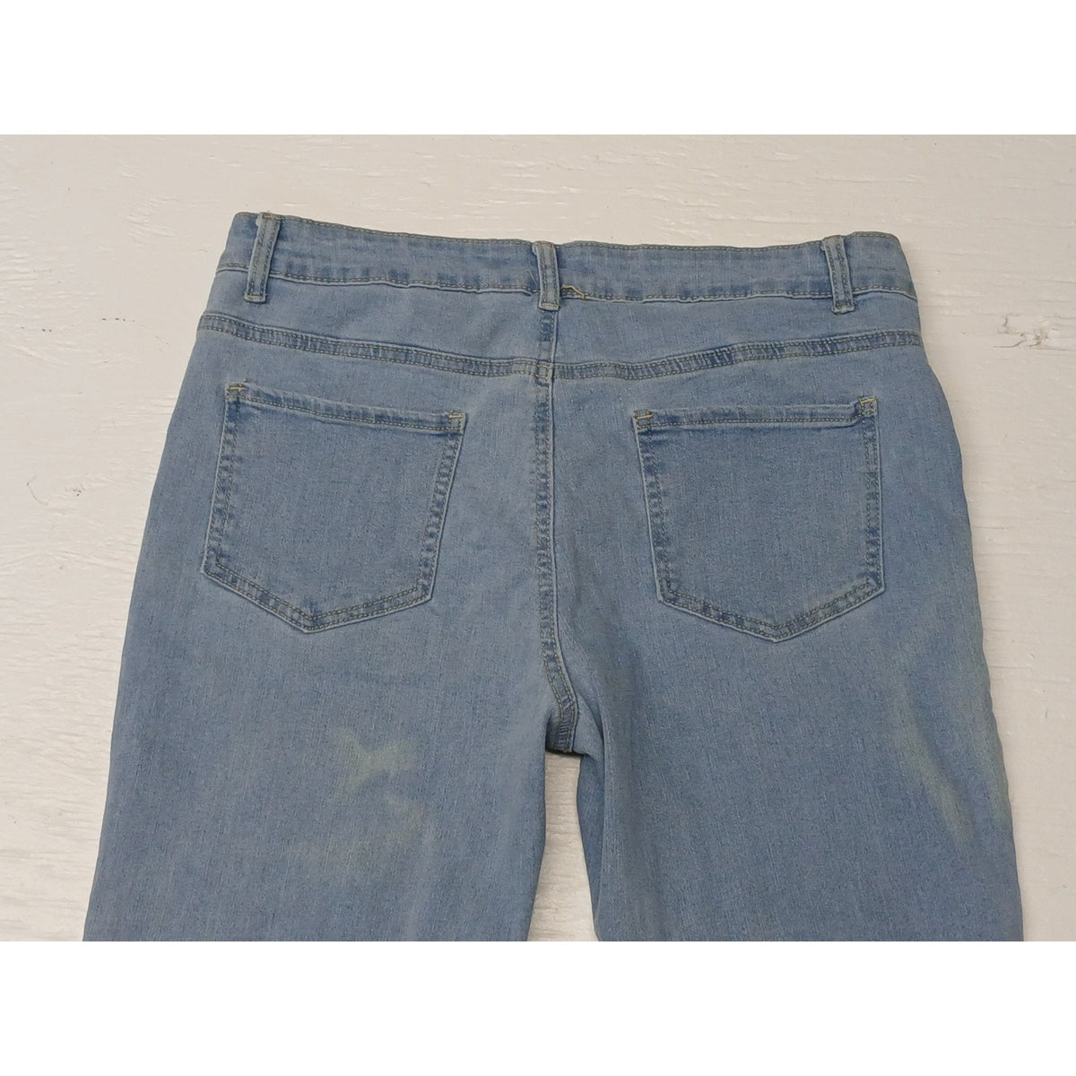 Honey & Bristle (12P) Straight Blue Denim Stretch Jeans