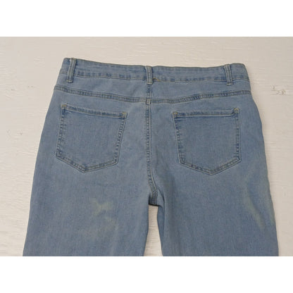 Honey & Bristle (12P) Straight Blue Denim Stretch Jeans