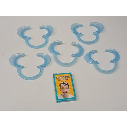 Mouth Guard 5 Pack Mouthpieces with Cards Challenge Game