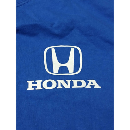 Hanes (XL) Blue Honda Logo Short Sleeve Crew Neck Tee Shirt