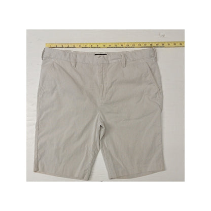 Express (36) Beige Slim Fit Pin Stripe Chino Dress Shorts