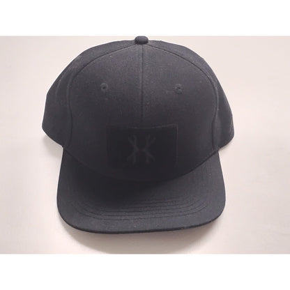 HK-ARMY (OSFM) All Black Graphic Hat Snapback Cap