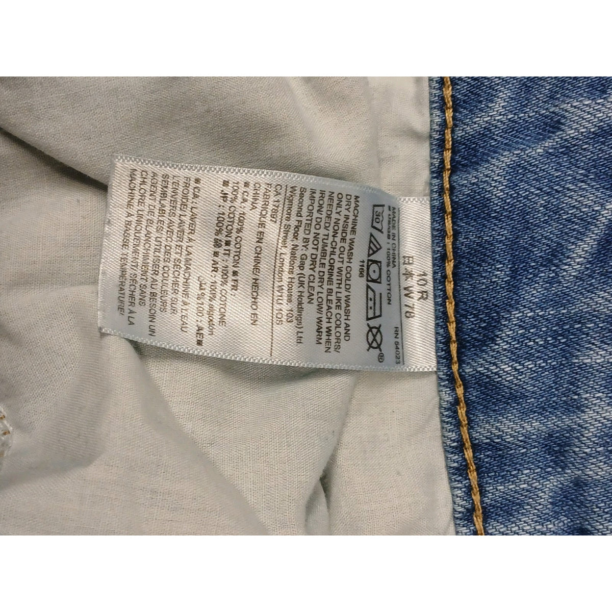 Gap Sexy Boyfriend (10) Relaxed Fit Ripped Blue Denim Jeans