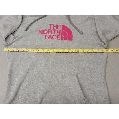 North Face (Large) Gray Pink Pullover Hoodie Sweatshirt
