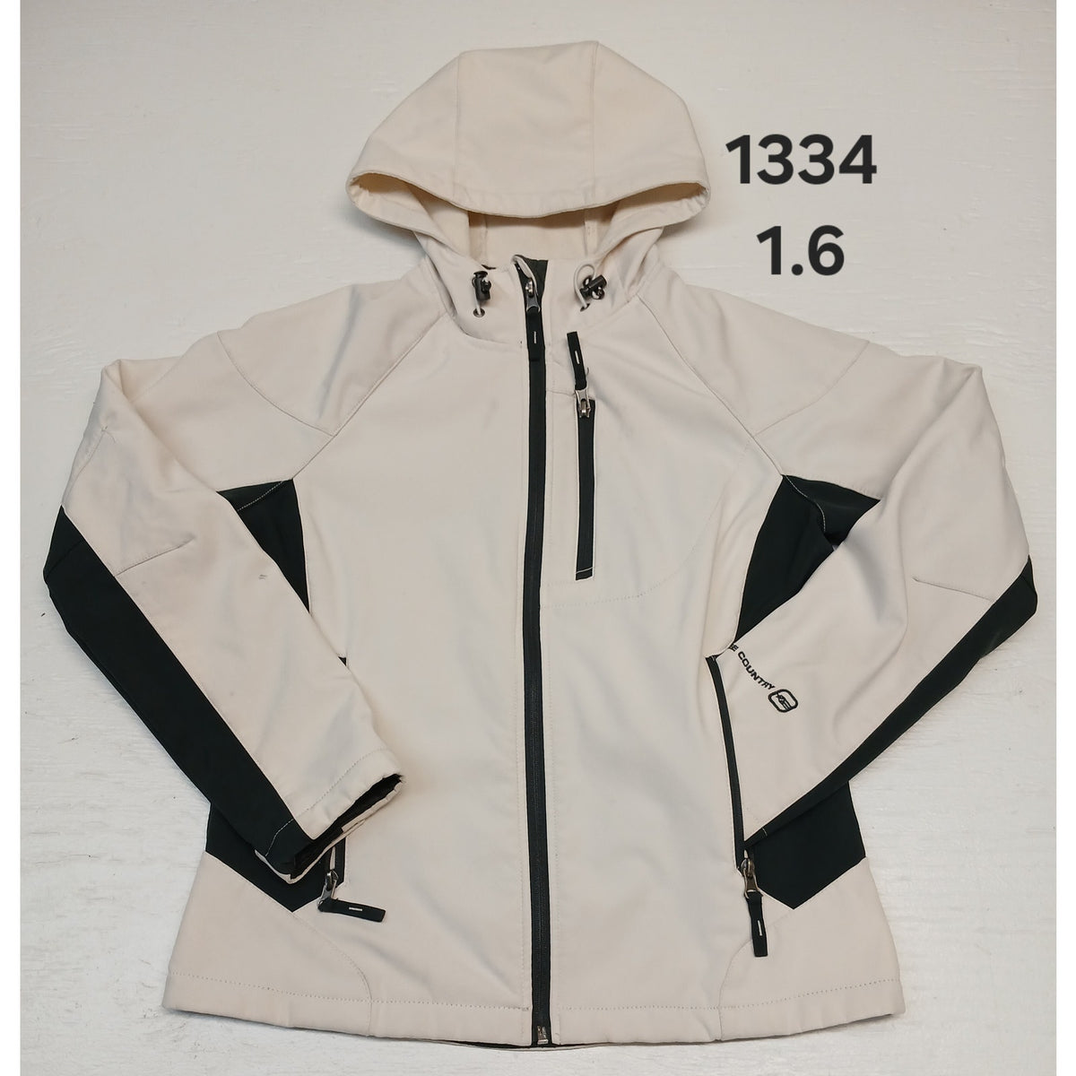 Free Country (Small) Cream Full Zip Athletic Outwear Jacket