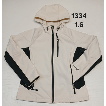 Free Country (Small) Cream Full Zip Athletic Outwear Jacket