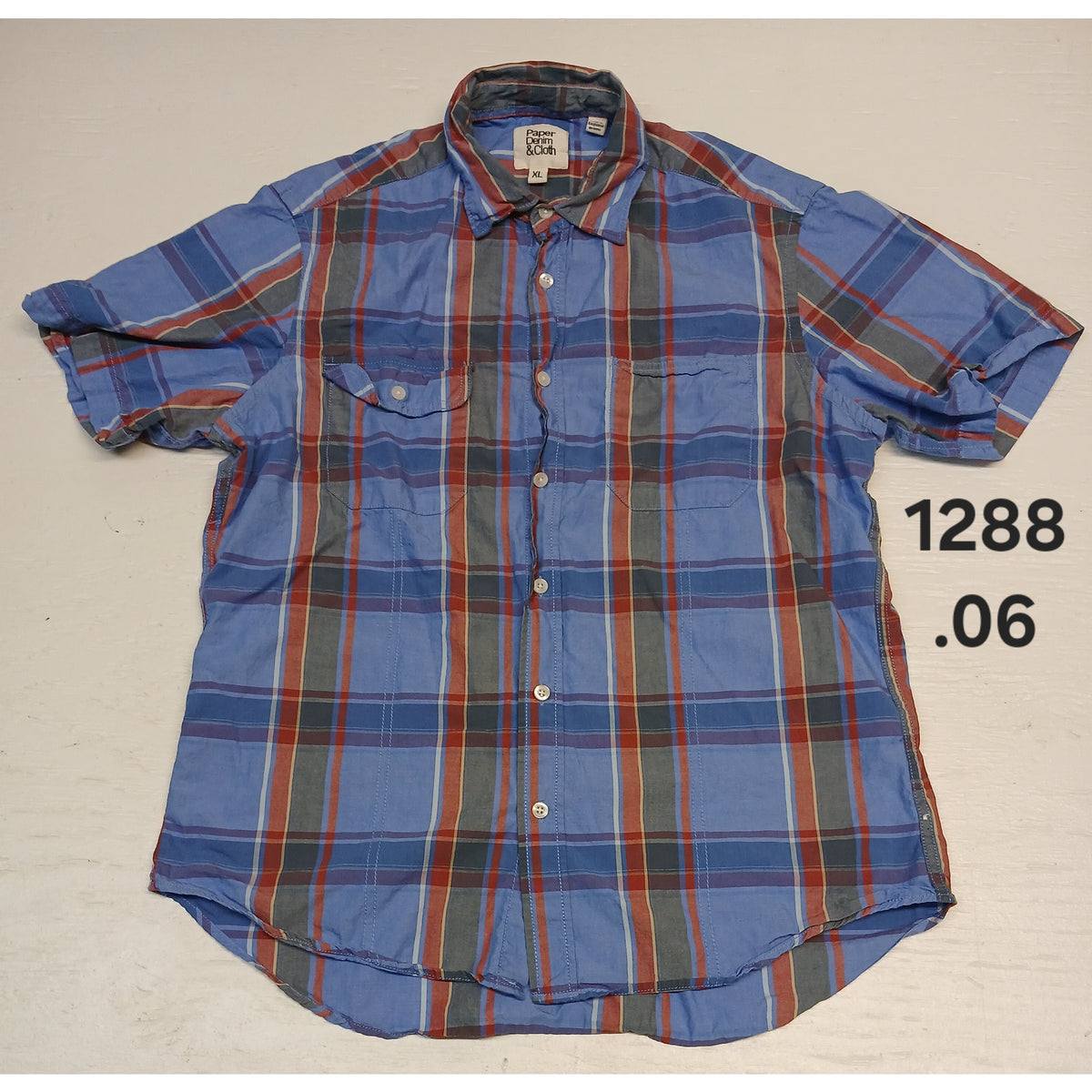 Paper Denim & Cloth (XL) Multi-Plaid Button Dress Shirt