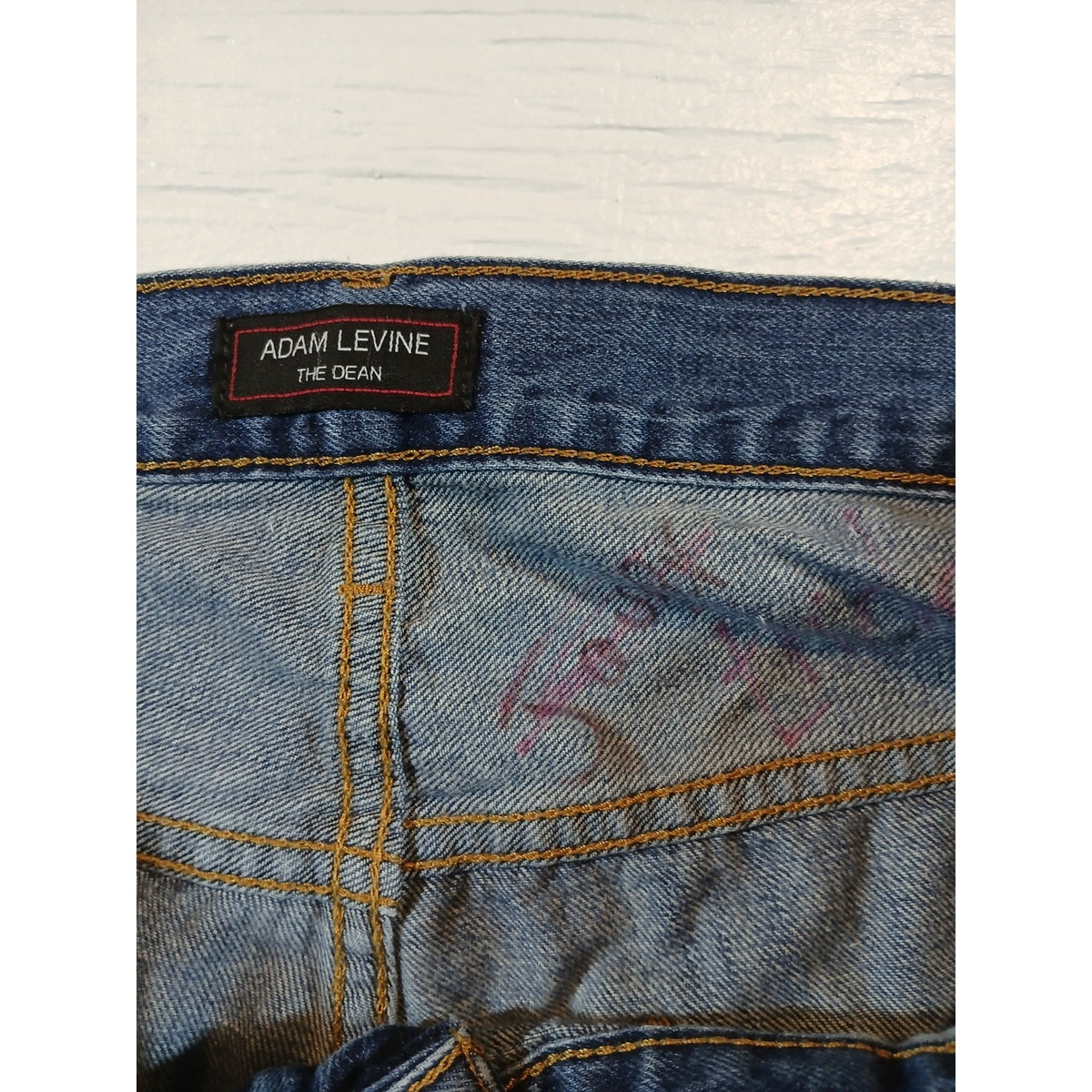 Adam Levine (34x30) Men's Relaxed Straight Blue Denim Jeans