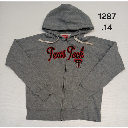 Colosseum (Medium) Gray Full Zip Texas Tech Hoodie Jacket
