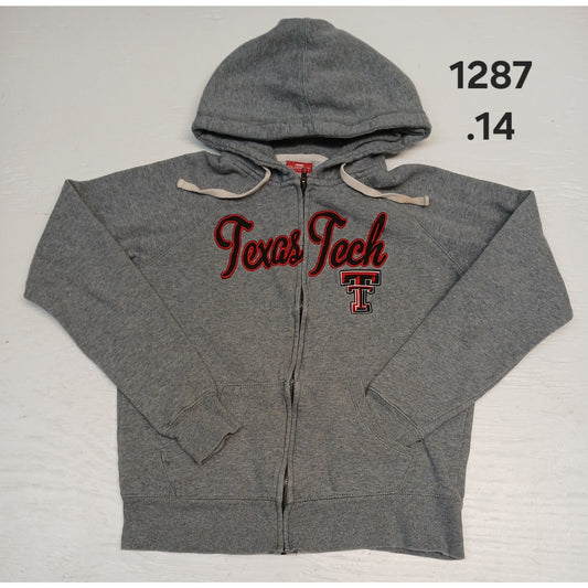 Colosseum (Medium) Gray Full Zip Texas Tech Hoodie Jacket