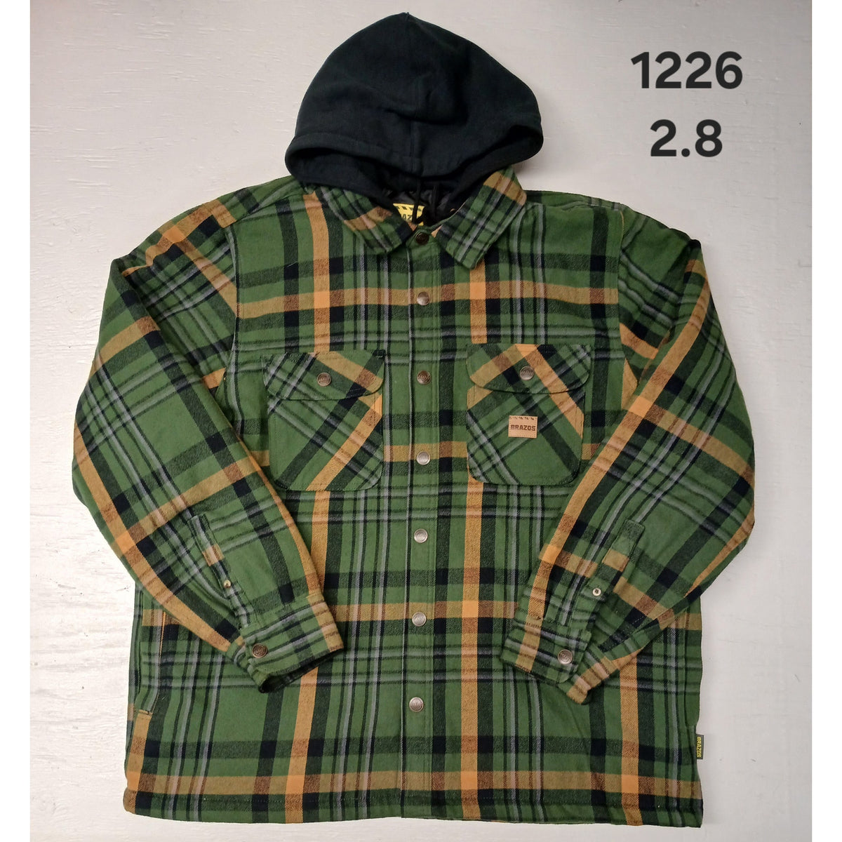 Brazos (XL) Multicolor Plaid Quilted Flannel Hoodie Shacket