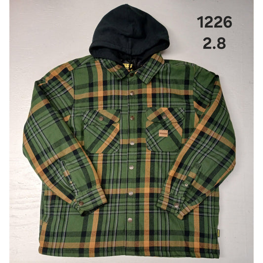 Brazos (XL) Multicolor Plaid Quilted Flannel Hoodie Shacket