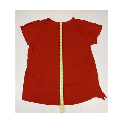 Flying Colors (Large)Red Short Sleeve Top Blouse Shirt