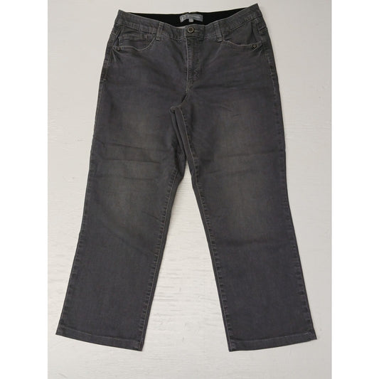 Wit & Wisdom (12) Womens Gray Relaxed Straight Fit Jeans