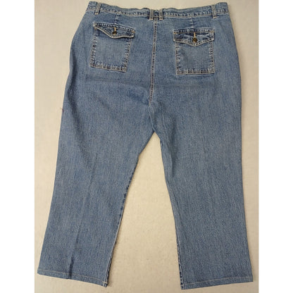 Crazy Horse (18) Women's Straight Leg Stretch Blue Denim Jeans