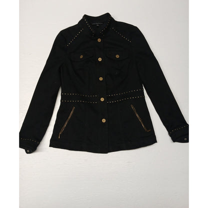 White House Black Market All Black (8) Women's Coat