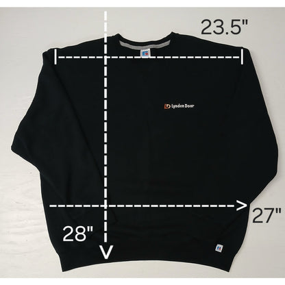 Russell Athletic (2XL) Black Long Sleeve Crew Neck Sweater