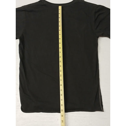 Decoded (Small) Black Cotton Crew Neck Short Sleeve Tshirt