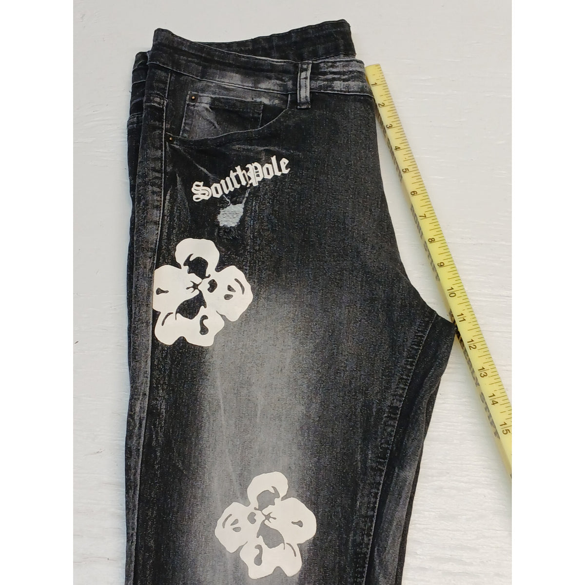 Southpole (36x30) Black Skinny Straight Denim Jeans