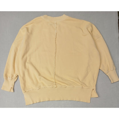 Aries (XS) Yellow Long Sleeve Stretch Pullover Sweatshirt
