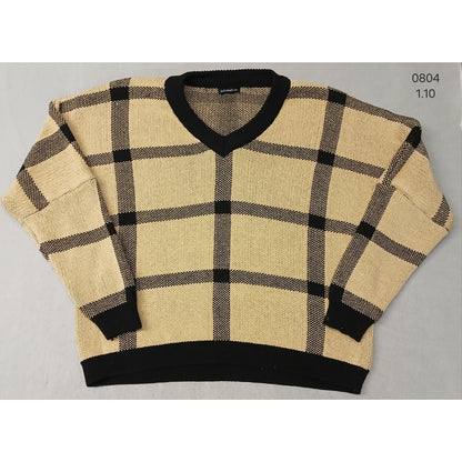Just Fashion Now (2XL)  V-Neck Multicolor Pullover Sweater