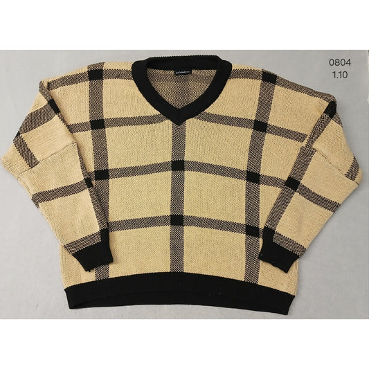 Just Fashion Now (2XL)  V-Neck Multicolor Pullover Sweater