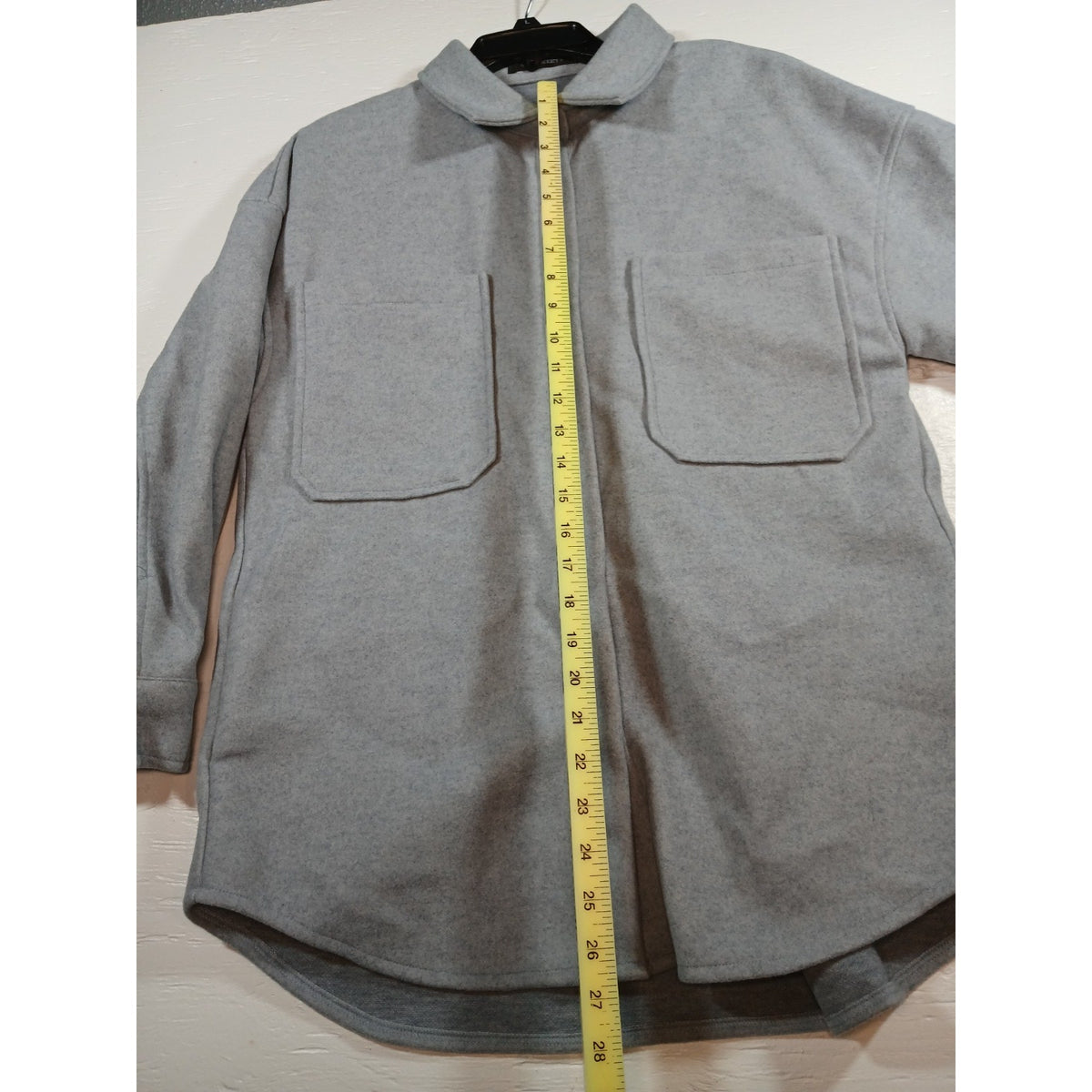 Merokeety (Medium) Unisex Gray Button Women's Coat