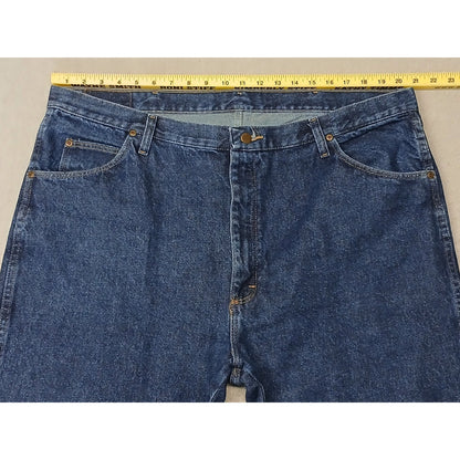 Wrangler (42x30) Men's Straight Leg Blue Denim Jeans