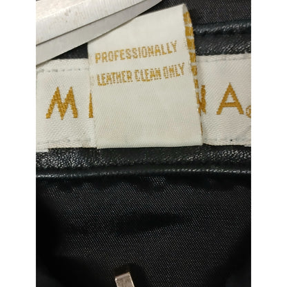 Merona (Medium) Women's Black Genuine Leather Zip Jacket