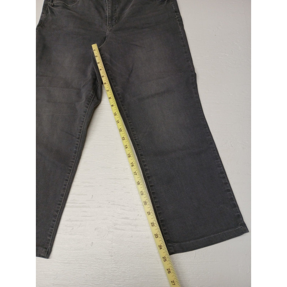 Wit & Wisdom (12) Womens Gray Relaxed Straight Fit Jeans