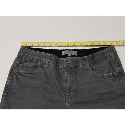 Wit & Wisdom (12) Womens Gray Relaxed Straight Fit Jeans