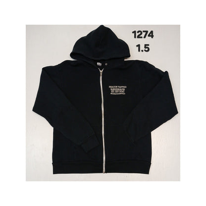 American Apparel (Large) Black Beacon Tattoo Full Zip Hoodie