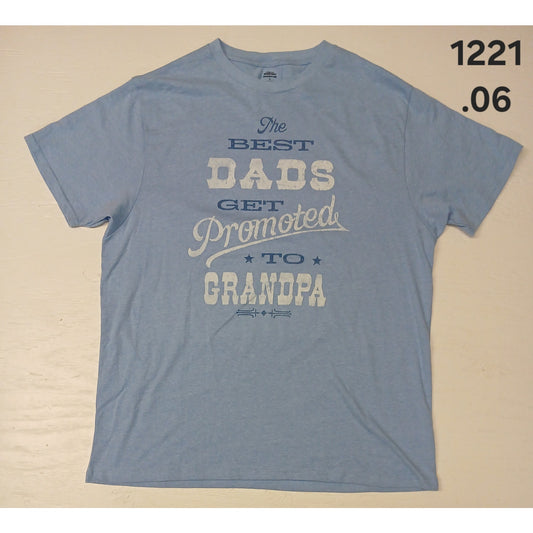 Celebrate Fathers Day (XL) Light Blue Crew Neck Stretch Tee
